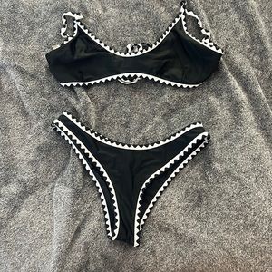 SHEIN black/white swimsuit set
